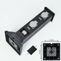 Prises électriques d'extérieur Gervais Gris, Noir