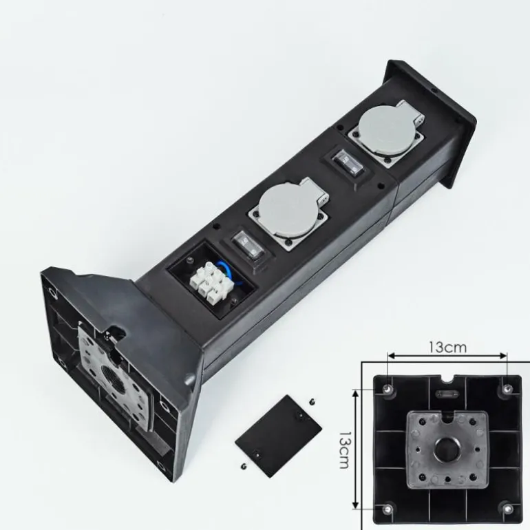 Prises électriques d'extérieur Gervais Gris, Noir