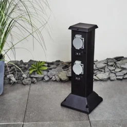 Prises électriques d'extérieur Gervais Gris, Noir