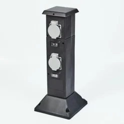 Prises électriques d'extérieur Gervais Gris, Noir