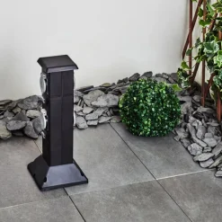 Prises électriques d'extérieur Gervais Gris, Noir