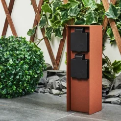 Prises électriques d'extérieur Abilene Rouille, Noir