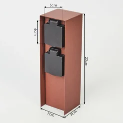 Prises électriques d'extérieur Abilene Rouille, Noir