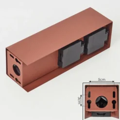 Prises électriques d'extérieur Abilene Rouille, Noir