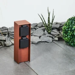 Prises électriques d'extérieur Abilene Rouille, Noir