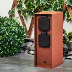 Prises électriques d'extérieur Abilene Rouille, Noir