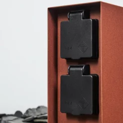 Prises électriques d'extérieur Abilene Rouille, Noir