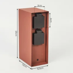 Prises électriques d'extérieur Abilene Rouille, Noir