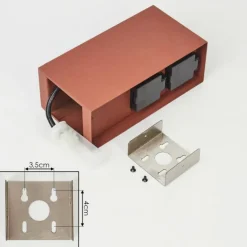 Prises électriques d'extérieur Abilene Rouille, Noir