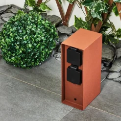 Prises électriques d'extérieur Abilene Rouille, Noir