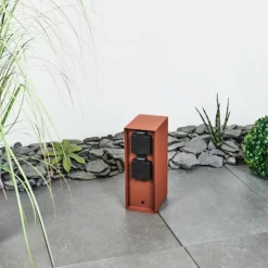 Prises électriques d'extérieur Abilene Rouille, Noir