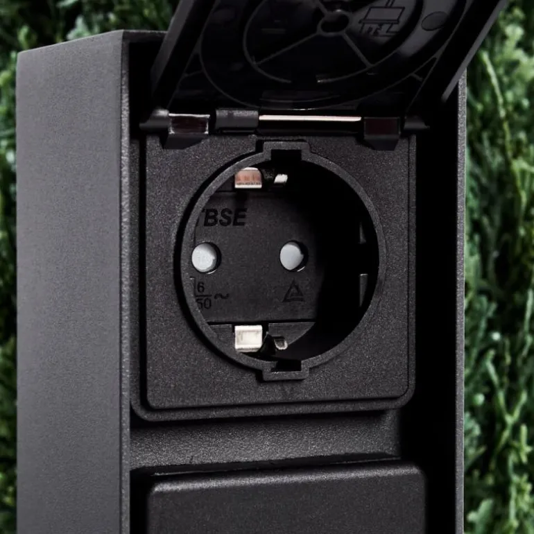 Prises électriques d'extérieur Reigolil Anthracite, Noir