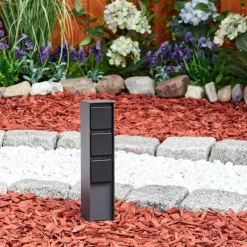 Prises électriques d'extérieur Reigolil Anthracite, Noir