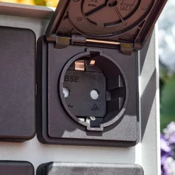 Prises électriques d'extérieur Reigolil Gris, Noir