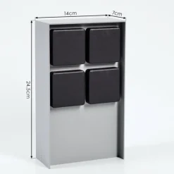 Prises électriques d'extérieur Reigolil Gris, Noir