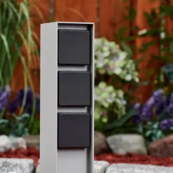 Prises électriques d'extérieur Reigolil Gris, Noir