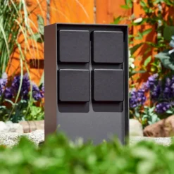 Prises électriques d'extérieur Reigolil Anthracite, Noir