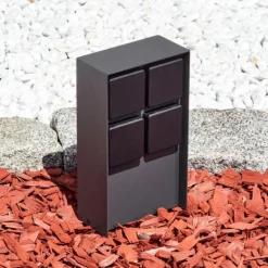 Prises électriques d'extérieur Reigolil Anthracite, Noir