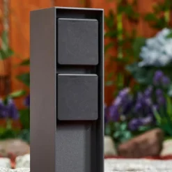 Prises électriques d'extérieur Reigolil Anthracite, Noir