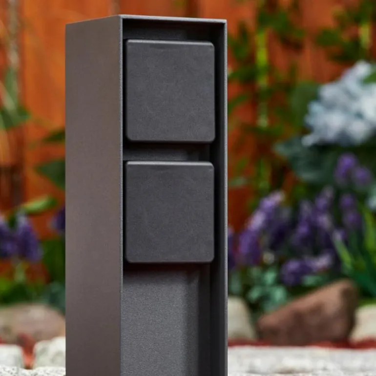 Prises électriques d'extérieur Reigolil Anthracite, Noir