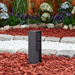 Prises électriques d'extérieur Reigolil Anthracite, Noir