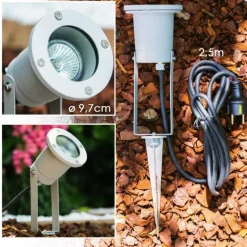 Projecteur de jardin Pilsen Argenté, 1 lumière