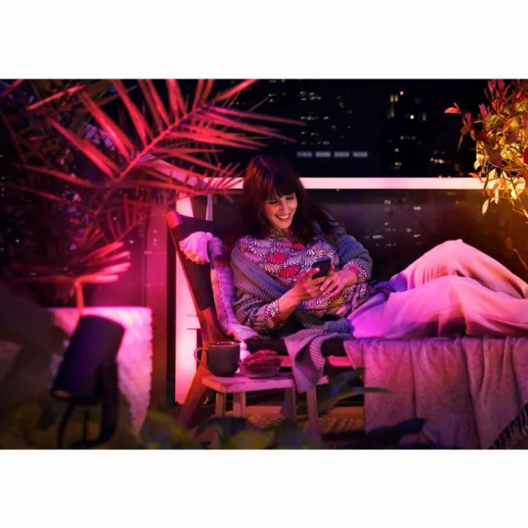 Projecteur Philips Hue Ambiance White & Color WACA Lily LED Noir, 1 lumière, Changeur de couleurs