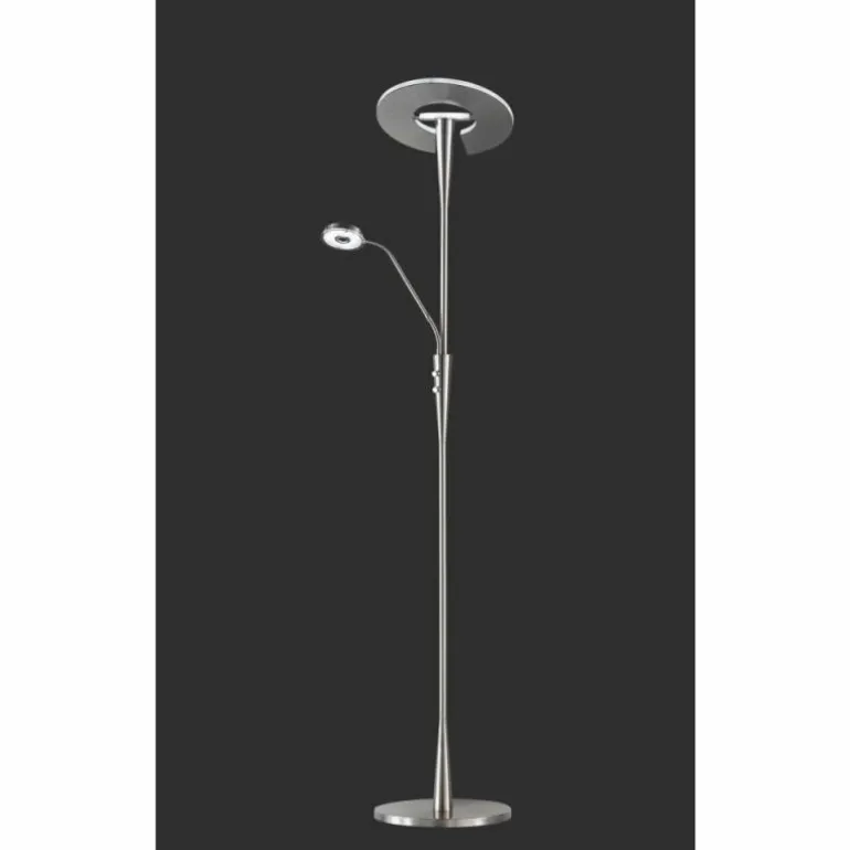 Quebec Lampadaire Luminaires Trio LED Nickel mat, 1 lumière