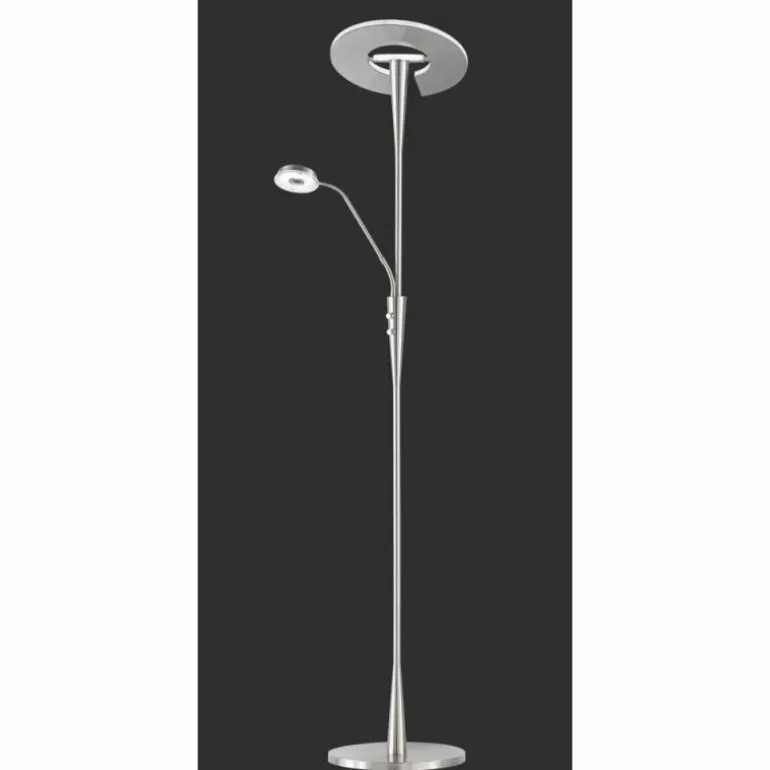 Quebec Lampadaire Luminaires Trio LED Nickel mat, 1 lumière