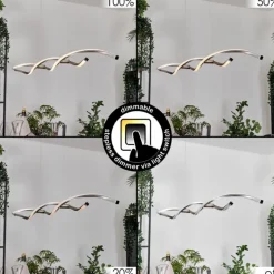 Radogna Suspension, Suspension LED Argenté, 2 lumières