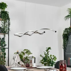 Radogna Suspension, Suspension LED Argenté, 2 lumières