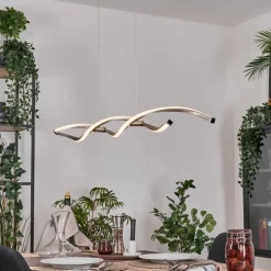 Radogna Suspension, Suspension LED Argenté, 2 lumières