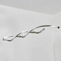 Radogna Suspension, Suspension LED Argenté, 2 lumières