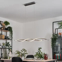 Radogna Suspension, Suspension LED Argenté, 2 lumières