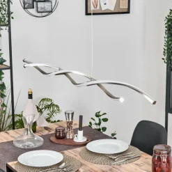 Radogna Suspension, Suspension LED Argenté, 2 lumières