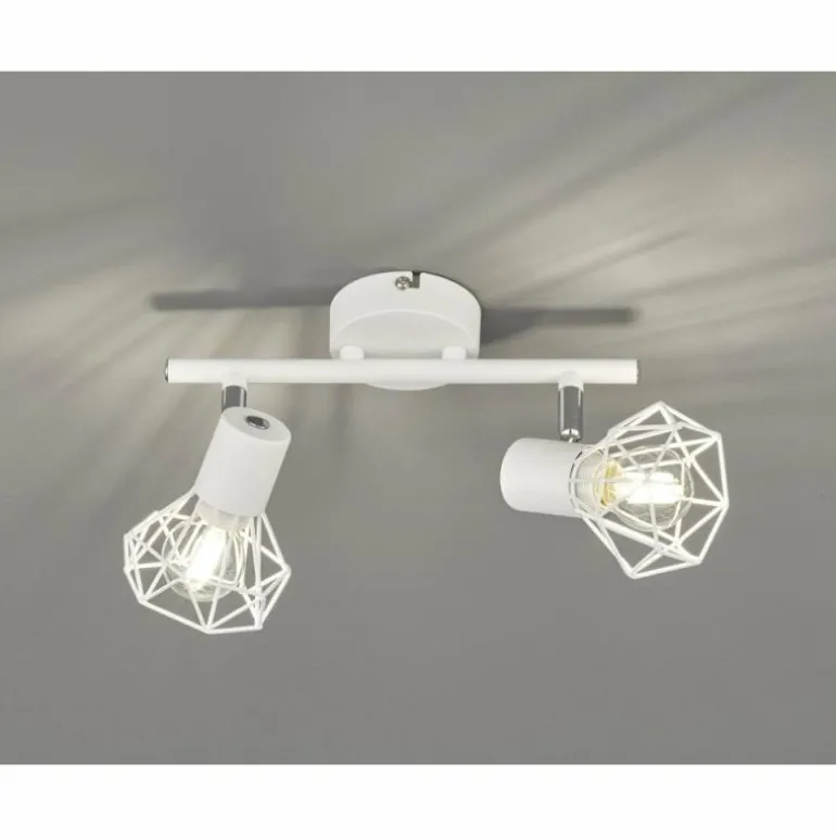 Rail de spots Fischer & Honsel Ran Blanc, 2 lumières