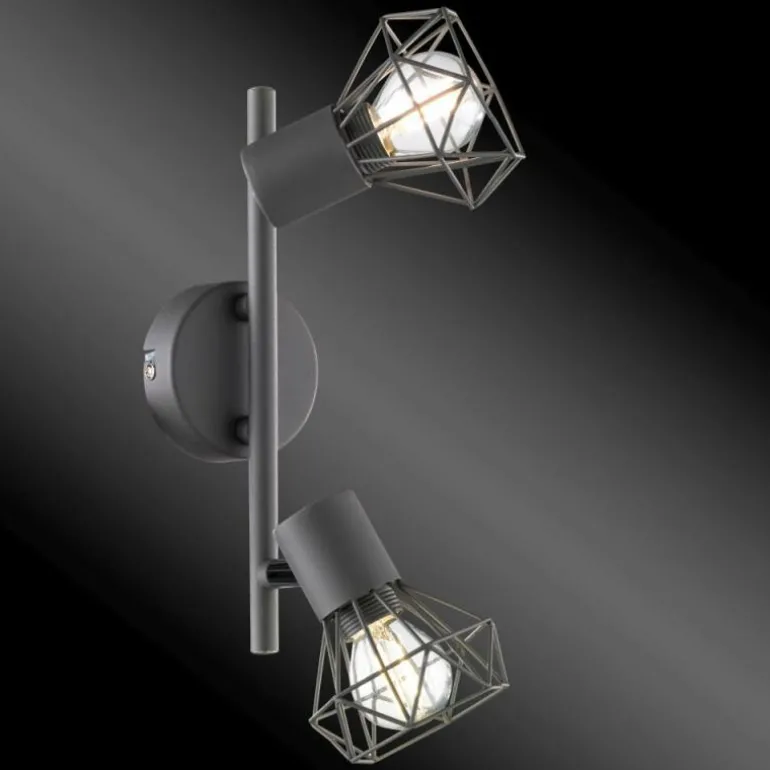 Rail de spots Honsel Ran Gris, 2 lumières