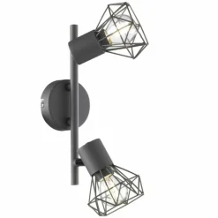 Rail de spots Honsel Ran Gris, 2 lumières