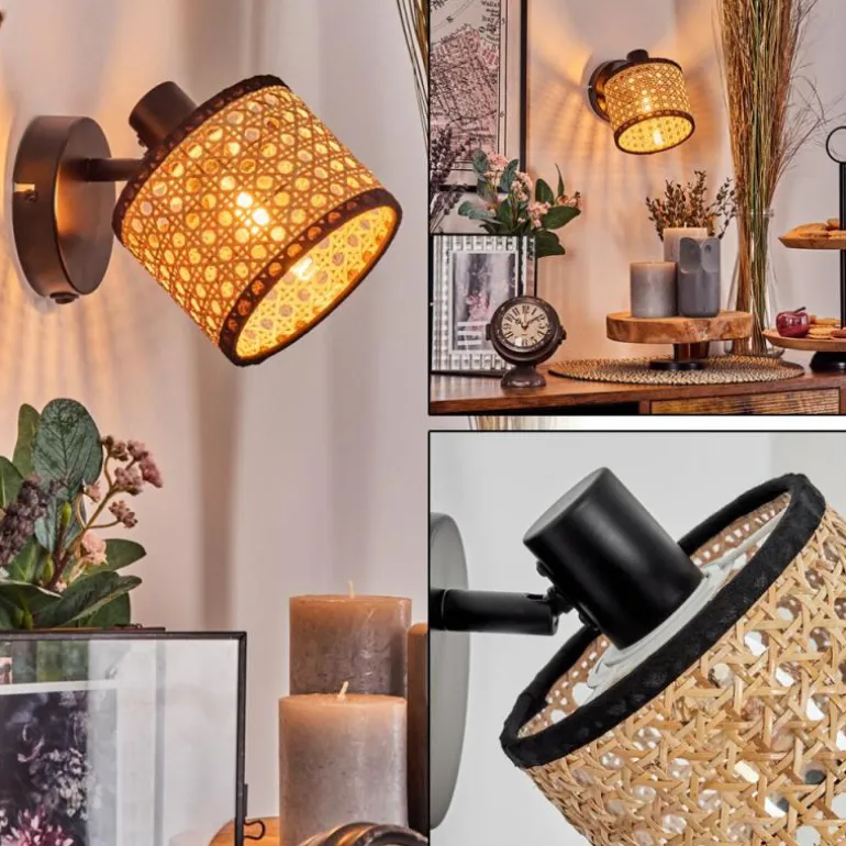 Ramila Applique murale, Spot mural Noir, 1 lumière