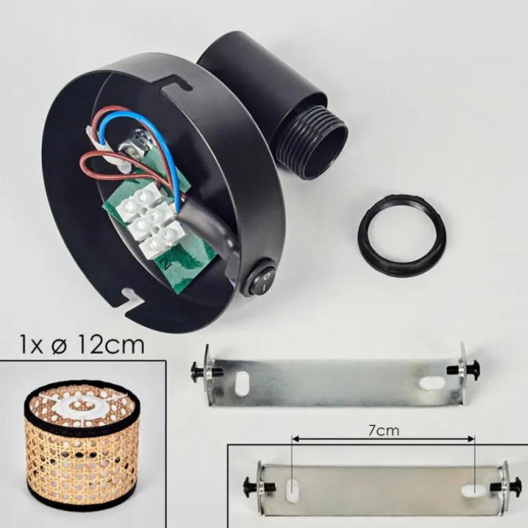 Ramila Applique murale, Spot mural Noir, 1 lumière