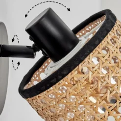 Ramila Applique murale, Spot mural Noir, 1 lumière