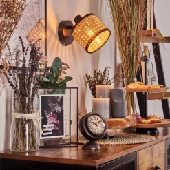 Ramila Applique murale, Spot mural Noir, 1 lumière