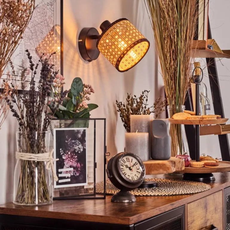 Ramila Applique murale, Spot mural Noir, 1 lumière