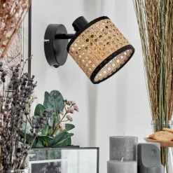 Ramila Applique murale, Spot mural Noir, 1 lumière