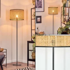 Ramila Lampadaire Écru, Noir, 1 lumière