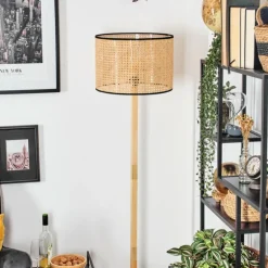 Ramila Lampadaire Écru, Noir, 1 lumière