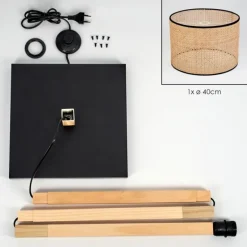 Ramila Lampadaire Écru, Noir, 1 lumière