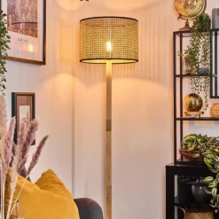 Ramila Lampadaire Écru, Noir, 1 lumière