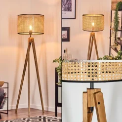 Ramila Lampadaire, Liseuse Écru, Noir, 1 lumière