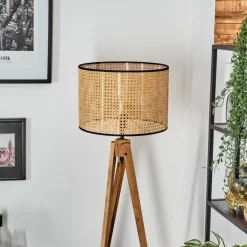 Ramila Lampadaire, Liseuse Écru, Noir, 1 lumière